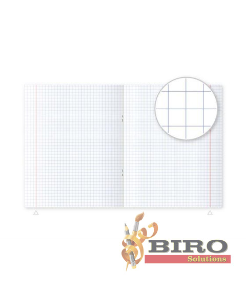 Caiete 96 foi, pătrățele, copertă colorată, 965019